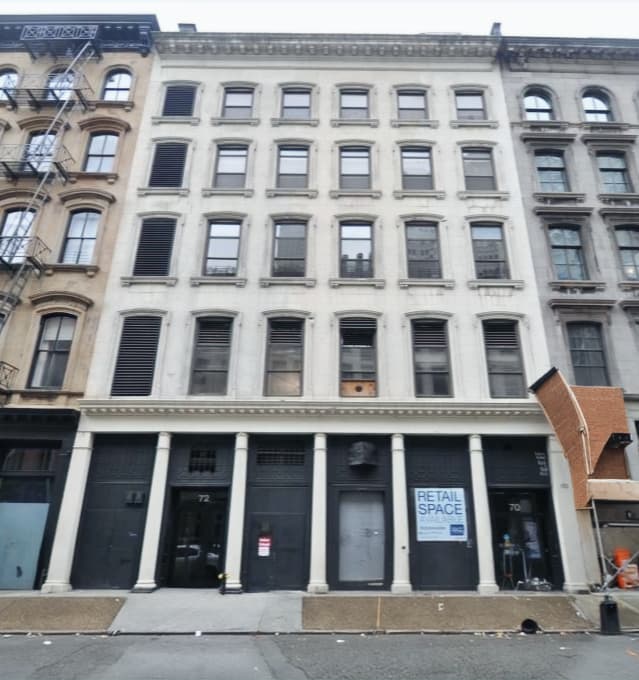 72 Reade Street — $18M Retail (2015) 72 Reade Street Retail sold for $18M - Investment Sale (2015) to ML7 (NJ) in Tribeca - Skyline Properties NYC commercial real estate