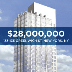 133 Greenwich Street Development Investment Sale - Financial District New York, NY - $28M - Skyline Properties closed deal