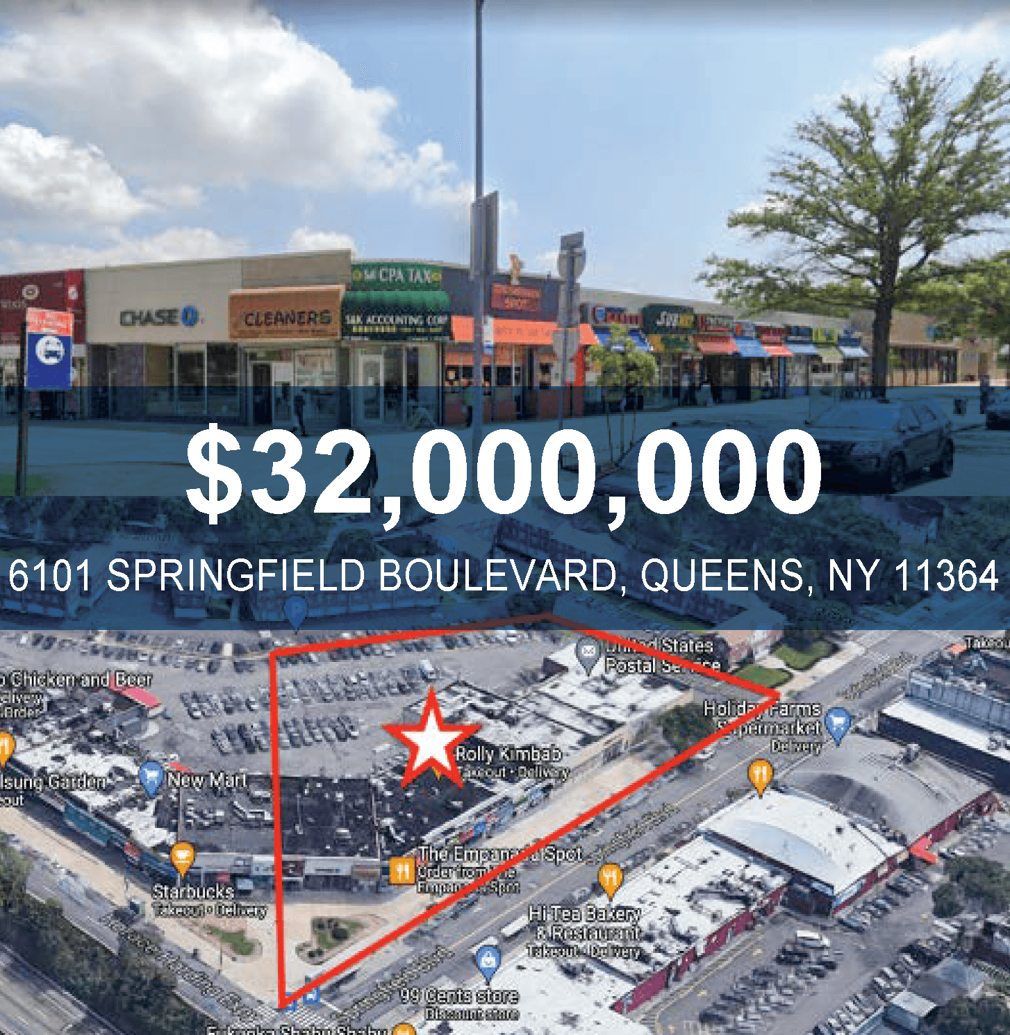 61-01 Springfield Boulevard Retail Investment Sale - Queens Queens, NY - $32M - Skyline Properties closed deal