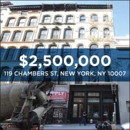 119 Chambers Street Retail Investment Sale - Tribeca New York, NY - $2.5M - Skyline Properties closed deal