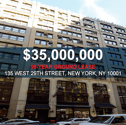 135 West 29th Street Office Ground Lease - Chelsea New York, NY - $35M - Skyline Properties closed deal