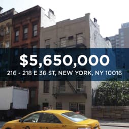 216-218 East 36th Street Multifamily Investment Sale - Murray Hill New York, NY - $5.65M - Skyline Properties closed deal